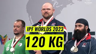 120 kg at IPF WORLDS 2023 / CLIFFE vs SAHAD vs DHILLON