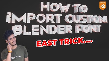 How to Import Custom Font In blender || Deepak Graphics