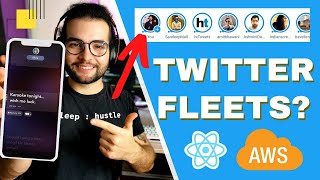 🔴Build Twitter Fleets (stories) with React Native and AWS Amplify