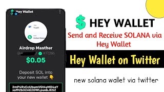 Hey Wallet on Twitter || How to create hey wallet twitter 2023 || What is Hey Wallet? deposit solana screenshot 4