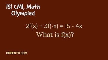 Learn Functional Equation - ISI CMI Entrance - TOMATO Subj 64