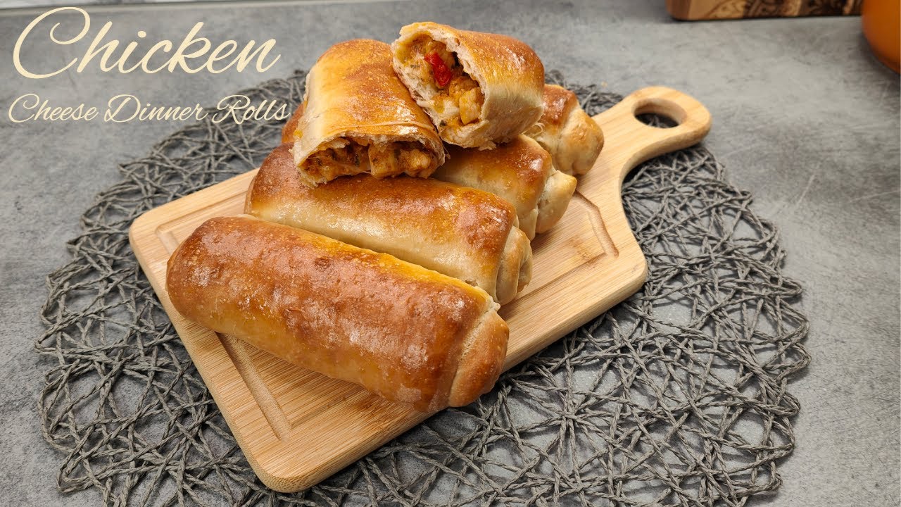 Tavuk Rulo chicken cheese dinner rolls| chicken cheese roll recipe| peynirli tavuk ...