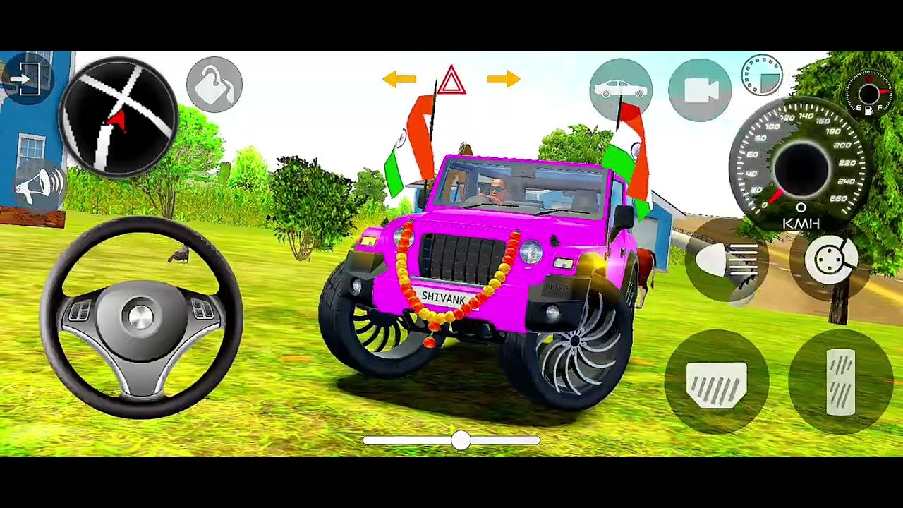 (Dollar song 🗿) Modified Mahindra Thar  ||Indian simulator 3D game 🎮|| gadi wala 🎮 