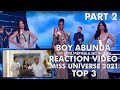 REACTION VIDEO: Top 3 Miss Universe 2021 | Boy Abunda with Kylie Verzosa and Sky Quizon (Part 2)