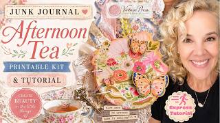 Tea time Party Theme Junk Journal Printable Kit Tutorial "Updated Tutorial" screenshot 1