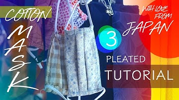 [TUTORIAL] Handmade Three Pleated Mask with Cotton&Gauze -ENGLISH Dubbing and Subtitles- (Hand-Sewn)