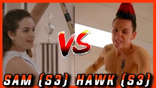 Sam Larusso S3 Vs Hawk S3 Cobra Kai