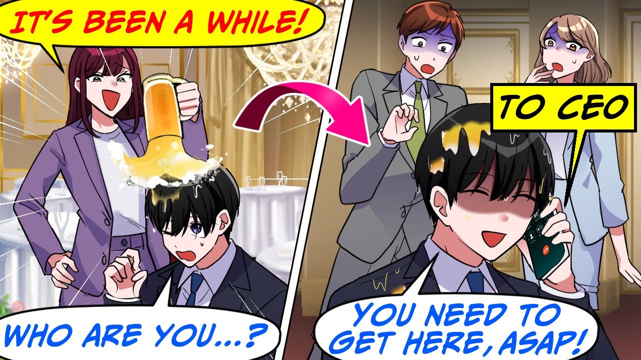 This Boss Thought We Knew Each Other & Dumped Beer on Me at a Company Party! But…[RomCom Manga Dub]