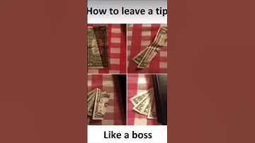 How to leave a tip like a boss 😎