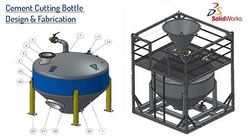 Cement Cutting Bottle Tank \ Tank Design in Solidworks  | Solidworks tutorial