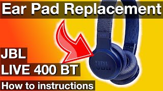 Ear pad replacement JBL Headphones LIVE 400 BT (How to instructions) by MegaSafetyFirst 1,467 views 2 months ago 2 minutes, 43 seconds