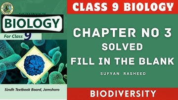 Chapter 3 Solved Fill in the blanks | Class 9 Biology | Sindh Board | Biological Virus
