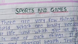 Sports and games paragraph writing || english essay sports and games