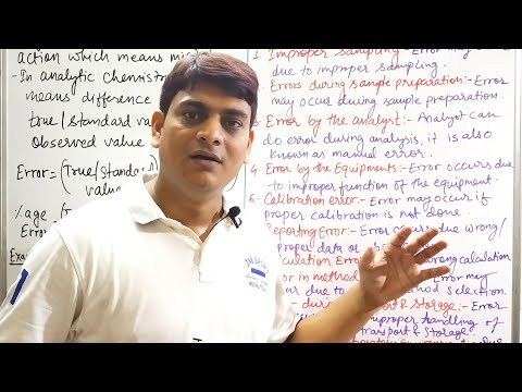 Part 11: Definition and Sources of Errors in Analytical Chemistry