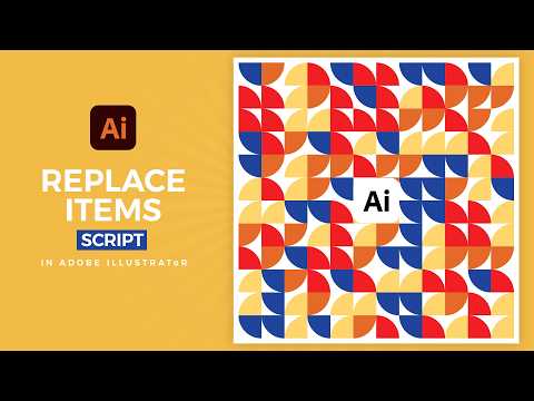 Pattern Design using Replace Items Scripts in Illustrator | Replace Items Script | Illustrator 2026