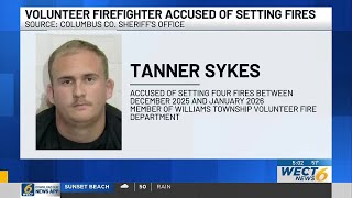 Volunteer firefighter arrested for setting fires in Columbus County