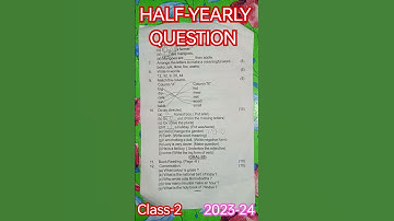 Half-yearly Question Paper/ ENGLISH / CLASS 2 #2023 #saraswatishishumandir #saraswati #shorts #bse