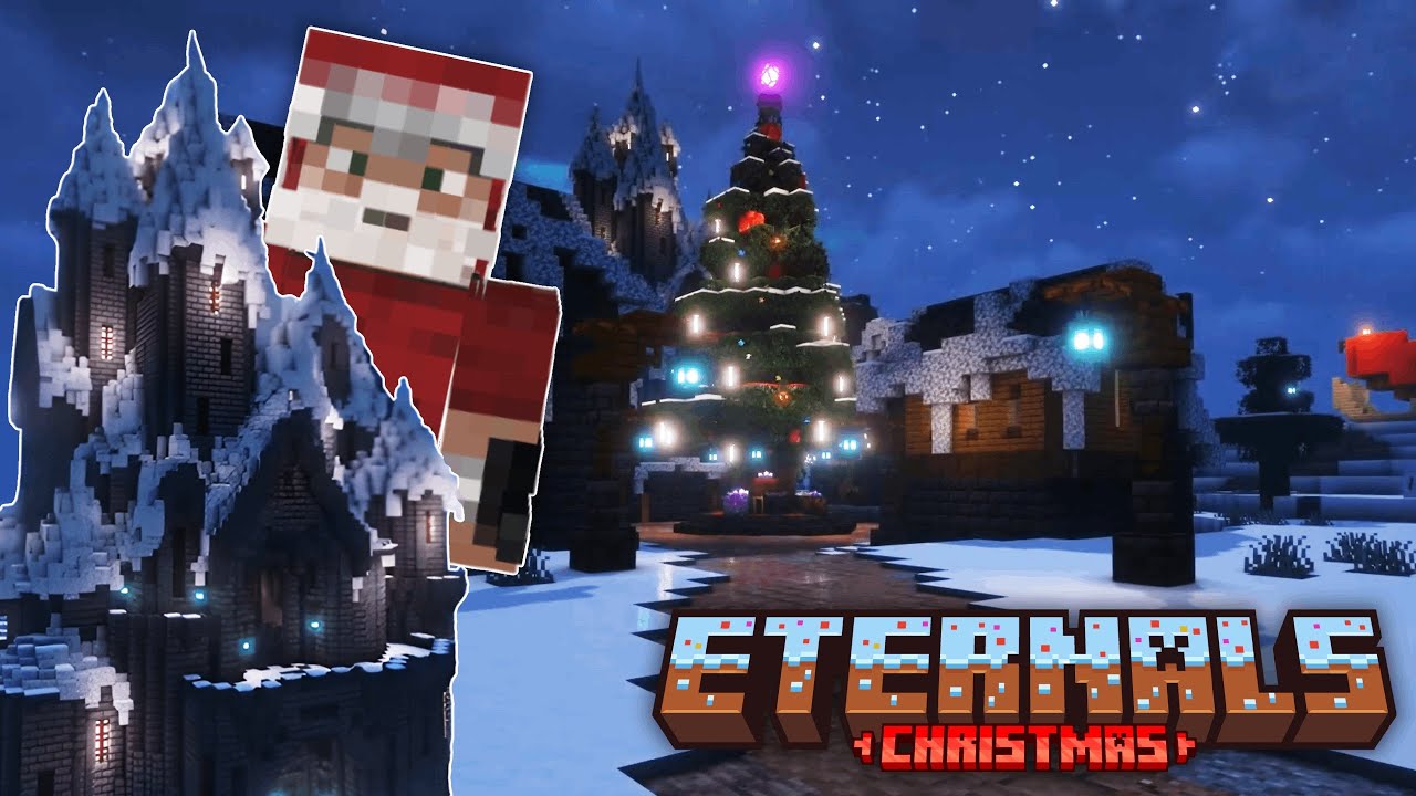I built a Winter CHRISTMAS VILLAGE in Minecraft Survival - YouTube