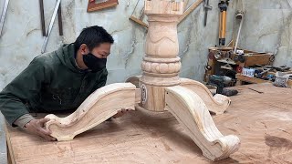 Creative Woodworking Art // Unique Tea Table Design Ideas With Soft Curved Wood Strips? screenshot 5
