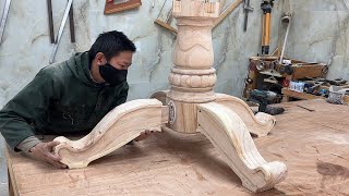 Creative Woodworking Art // Unique Tea Table Design Ideas With Soft Curved Wood Strips? screenshot 3