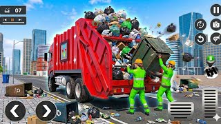 Garbage Trash Truck Realistic Simulator 3D City Road Garbage Dumper Truck Gameplay | screenshot 5