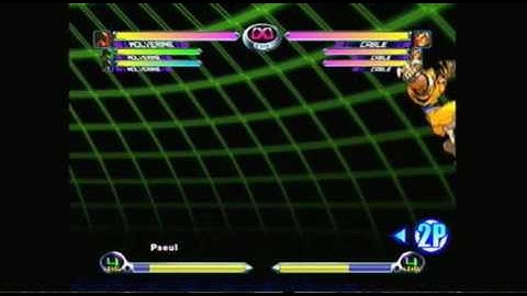 (12) MvC2 Training Mode (Wolverine Bone Claw)