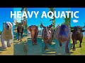 Heavy aquatic animals speed races in planet zoo included hippo elephant bear moose buffalo