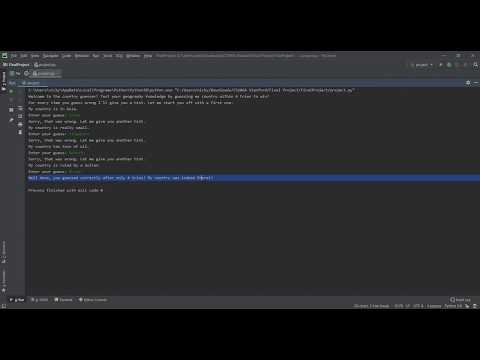 Python: Making a Geography Quiz