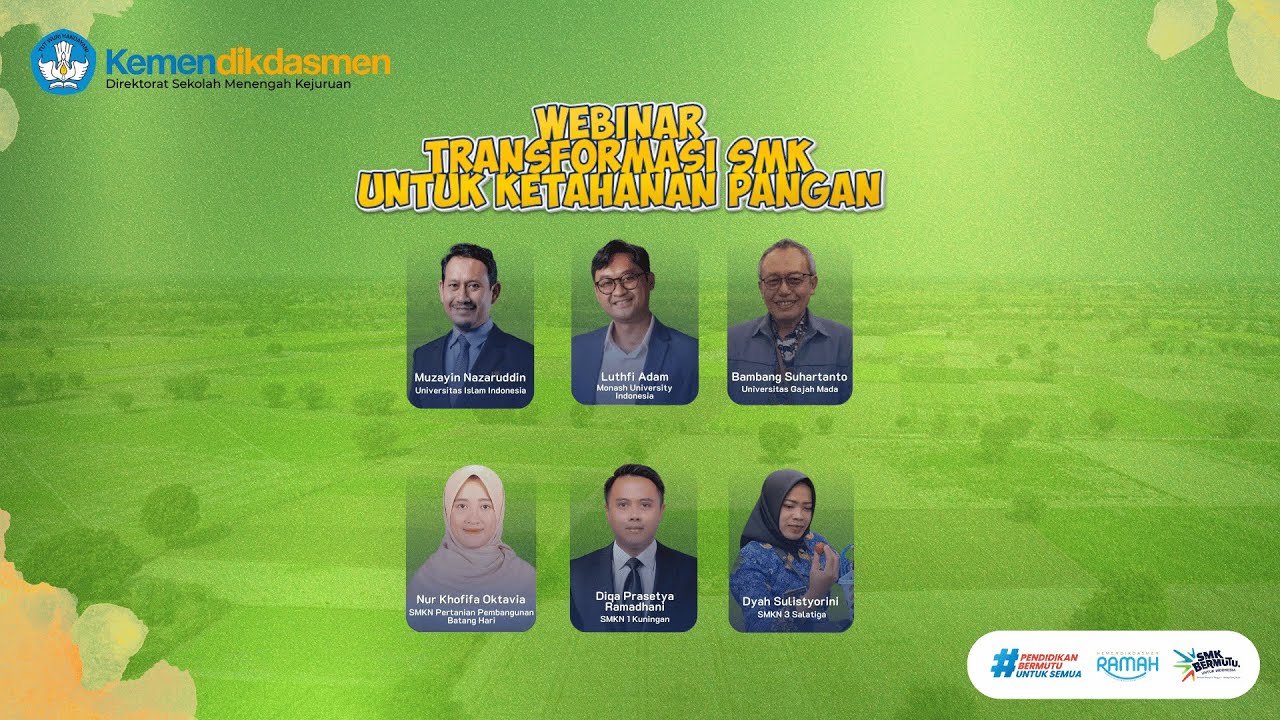 Webinar Transformasi SMK untuk Ketahanan Pangan