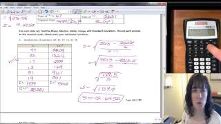 Mean and Std Dev (#1) TI-30X IIS