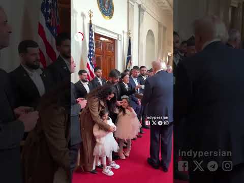 دیدار گروگان های آزادشده اسرائیلی با ترامپ در کاخ سفید شما قهرمانید