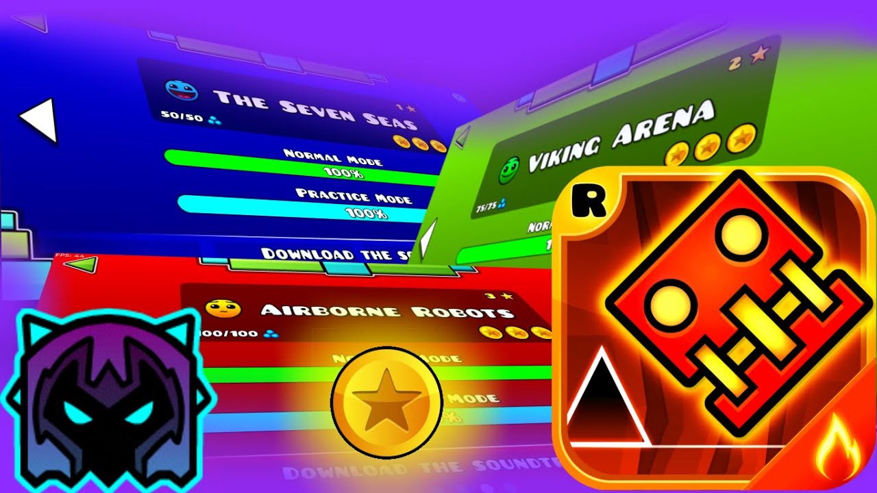 Geometry dash MELTDOWN all levels and all coins 🤫🧏‍♂️(LEER DESC) - YouTube
