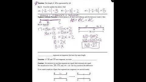 1-3 Measuring Segments Notes