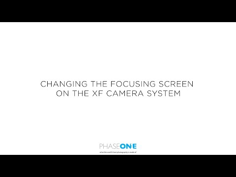 Support | Changing the Focusing screen in the XF Camera System | Phase One