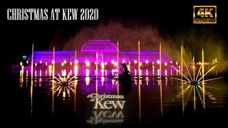 Christmas at Kew Light Show 2020 | London Christmas Lights [4K]
