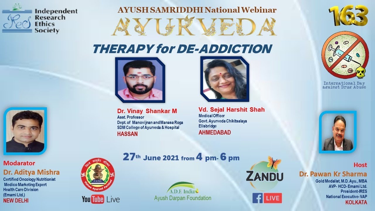 AYURVEDA THERAPY for DE ADDICTION AYUSH SAMRIDDHI 163 inar on Intl