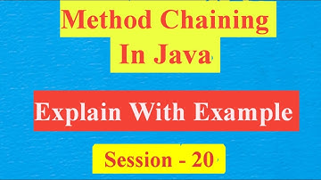 What Is Method Chaining In Java | Explain with Example |#stringinjava |#interviewquestions