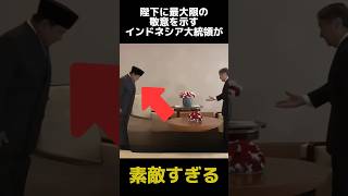 陛下に最大限の敬意を示すインドネシア大統領
