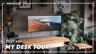 【Desk Tour】一枚板と電動脚で作る、暖かくてミニマルなデスク環境【デスクツアー】