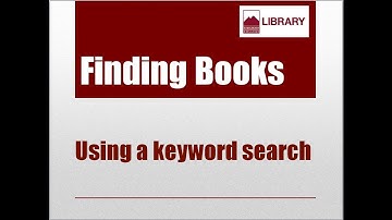 Finding books using the library catalog