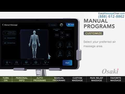 Osaki Manhattan Duo Massage Chair Remote Usage Tutorial