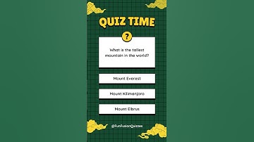 Tallest mountain in the world?  #quizze #quiz #fun #english #funquiz #riddles #fyp