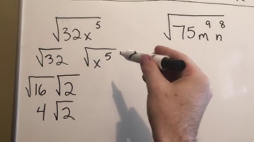 Algebra 1 - Simplifying Radicals with variables