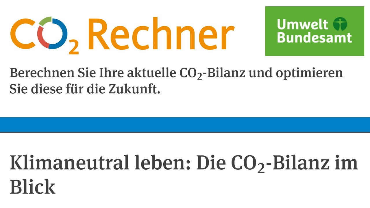 Einführung zum CO2 Rechner - YouTube