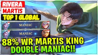 88% Win Rate Martis King Double Maniac Top 1 Global Martis Rivera - Mobile Legends Build