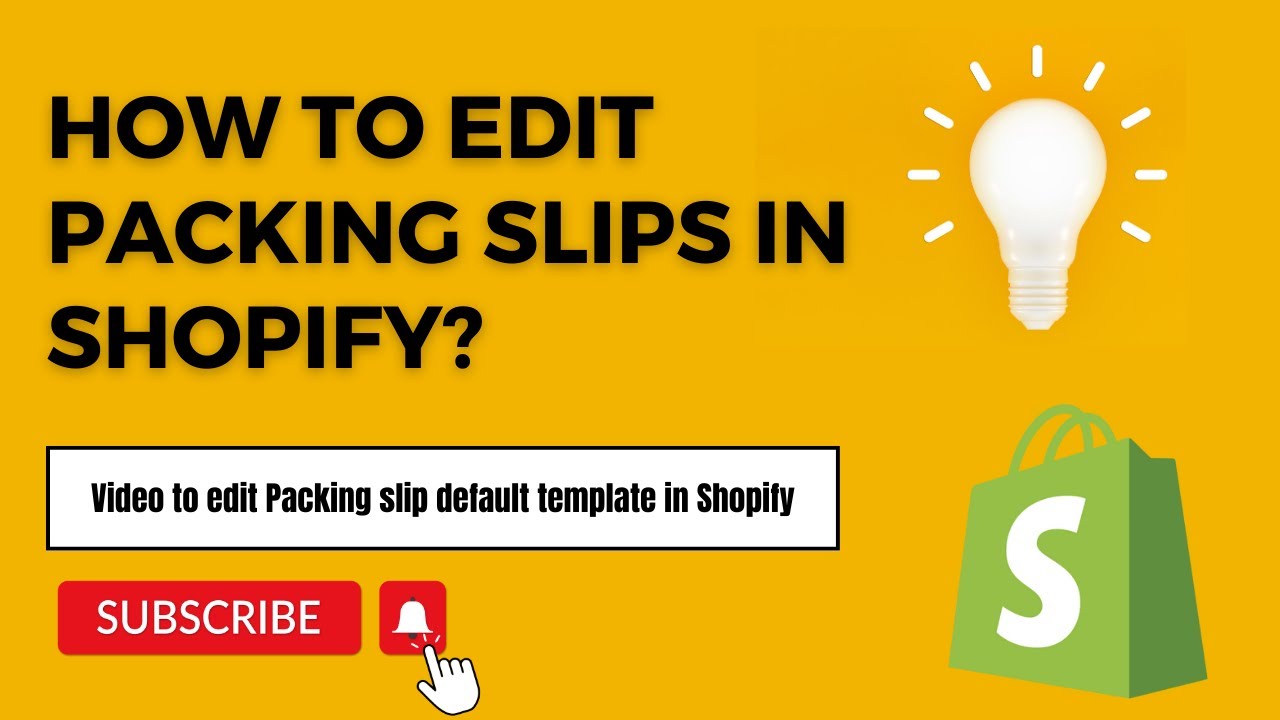 How To Edit Packing Slip In Shopify Add Image In Packing Slip 