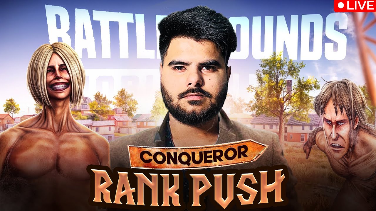 BGMI 3.8 Conqueror Rank Push day 1 | Attack on Titan Mode Gameplay