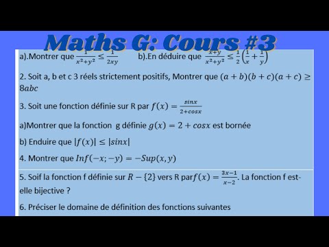 Mathématiques Générales - Tronc Commun Correction TD #3