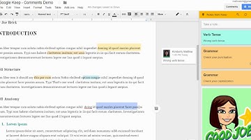 Instant Feedback in Google Docs using Google Keep