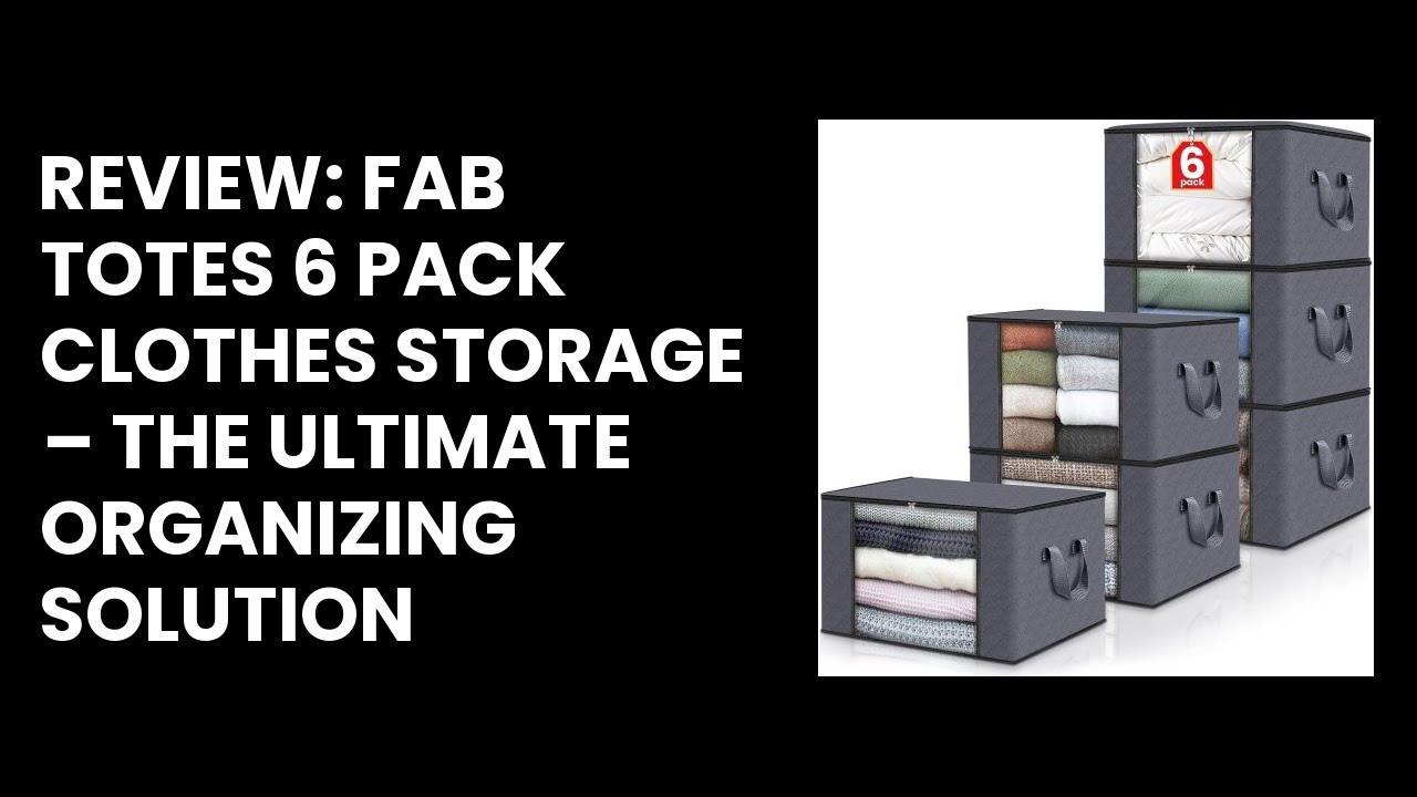 Review: Fab Totes 6 Pack Clothes Storage – The Ultimate Organizing ...